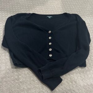 Wild Fable Black Button-Up Cardigan